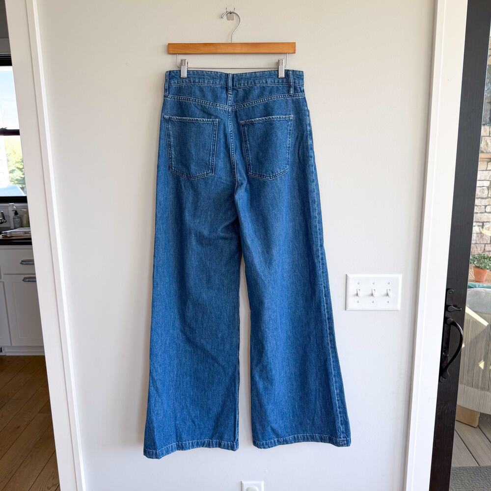 Triarchy Organic Cotton Denim Ms Fonda High Rise Wide Leg Jeans Blue 29 - Picture 10 of 13